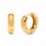 Amnesia Jewellery | Gold Plated Stainless Starry Night Huggie Hoops