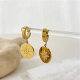 Amnesia Jewellery | Gold Plated Stainless Starry Night Huggie Hoops