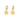 Amnesia Jewellery | Gold Plated Stainless Starry Night Huggie Hoops