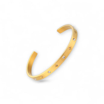 Amnesia Jewellery | 18ct Gold Plated Stainless Starry Night Cuff Bangle