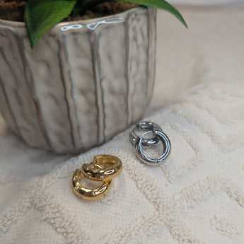 Amnesia Jewellery | Gold Plated Stainless Starry Night Huggie Hoops