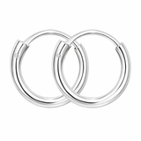 Sterling Silver 10mm Hinged Hoop Earrings