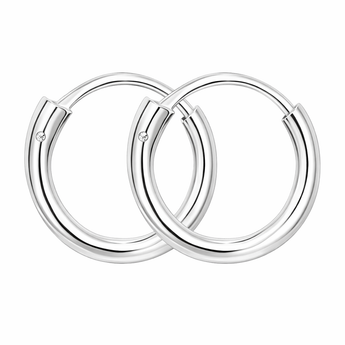 Sterling Silver 10mm Hinged Hoop Earrings