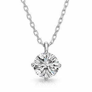 Sterling Silver 2ct Moissanite Diamond Necklace