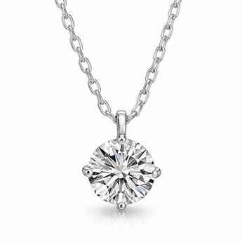 Sterling Silver 2ct Moissanite Diamond Necklace