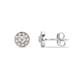 Sterling Silver April Cubic Zirconia Birthstone Stud Earrings