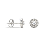 Sterling Silver April Cubic Zirconia Birthstone Stud Earrings