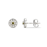 Sterling Silver August Cubic Zirconia Birthstone Stud Earrings