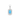 Sterling Silver Blue Opal Cubic Zirconia Halo Pendant For Silver Necklace