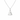 Sterling Silver CZ Initial Pendant Necklace A