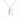 Sterling Silver CZ Initial Pendant Necklace K