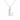 Sterling Silver CZ Initial Pendant Necklace L