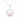Sterling Silver October Birthstone Claddagh Pendant Necklace with Pink Tourmaline Cubic Zirconia Heart Detail