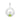 Sterling Silver Claddagh Pendant for silver necklaces with Peridot Green Cubic Zirconia Heart Detail