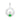 Sterling Silver May Birthstone Claddagh Pendant for silver necklaces with emerald Green Cubic Zirconia Heart Detail
