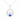 Sterling Silver September Birthstone Claddagh Pendant Necklace with Sapphire Cubic Zirconia Heart
