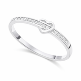 Sterling Silver Cubic Zirconia Heart Ring