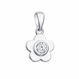 Sterling Silver Dainty Flower Pendant for Silver Necklaces