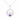 Sterling Silver June Birthstone Claddagh Pendant Necklace with Purple Alexandrite Cubic Zirconia Heart Detail