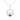 Sterling Silver May Birthstone Claddagh Pendant Necklace with emerald Green Cubic Zirconia Heart Detail