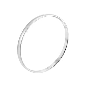 5mm thick - plain 925 Sterling Silver Bangle with hallmark