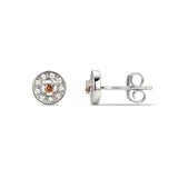 Sterling Silver November Cubic Zirconia Birthstone Stud Earrings