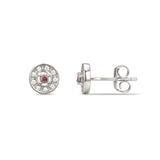 Sterling Silver October Cubic Zirconia Birthstone Stud Earrings