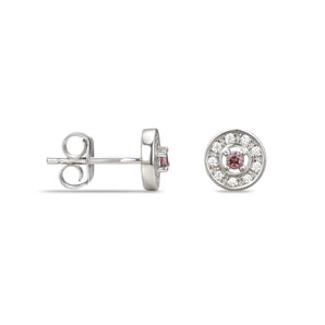 Sterling Silver October Cubic Zirconia Birthstone Stud Earrings