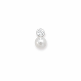 Sterling Silver Pearl Drop Cubic Zirconia Necklace Pendant