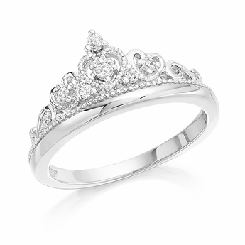 Sterling Silver Princess Tiara Ring