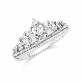 Sterling Silver Princess Tiara Ring