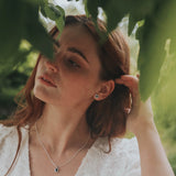 Sterling Silver Sapphire Rectangle Halo Stud Earrings