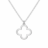 Sterling Silver Serenity Clover Pendant Necklace