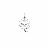 Sterling Silver Simple Shamrock Pendant For Silver Necklaces