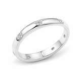 Sterling Silver and Cubic Zirconia Band Ring
