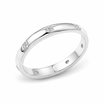 Sterling Silver and Cubic Zirconia Band Ring
