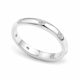 Sterling Silver and Cubic Zirconia Band Ring