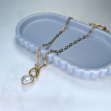 Amnesia Jewellery | Gold Plated Stainless Sweetheart T-Bar Necklace