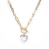 Amnesia Jewellery | Gold Plated Stainless Sweetheart T-Bar Necklace