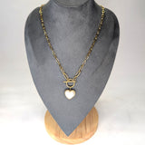 Amnesia Jewellery | Gold Plated Stainless Sweetheart T-Bar Necklace