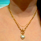 Amnesia Jewellery | Gold Plated Stainless Sweetheart T-Bar Necklace