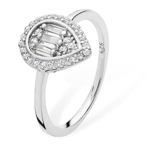 Teardrop Cubic Zirconia Ring