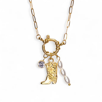 Amnesia Jewellery | Gold Plated Stainless Texas Paperclip Necklace