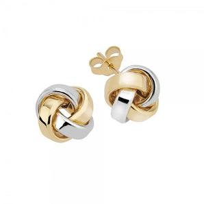 Two Tone Gold Knot Studs