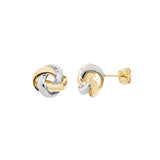 Two Tone Gold Knot Studs