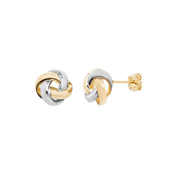 Two Tone Gold Knot Studs