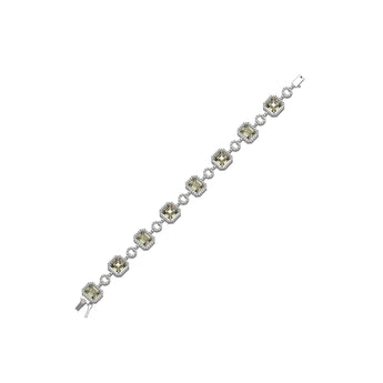 Yellow Topaz Cubic Zirconia Luxury Silver Bracelet