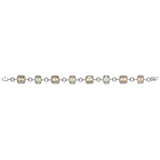 Yellow Topaz Cubic Zirconia Luxury Silver Bracelet