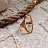 Amnesia Jewellery | Gold Plated Stainless Steel Bonnie Oval Ring