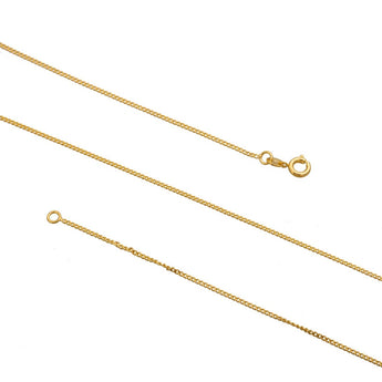 gold plated curb chain for pendants